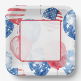 Patriotisches USA 4. Juli Pappteller