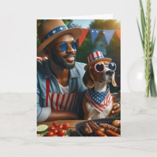 Patriotisches USA 4. Juli Unabhängigkeitstag Feiertagskarte