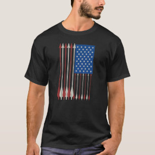 Patriotisches Usa Amerikanische Flagge Bogen Und P T-Shirt
