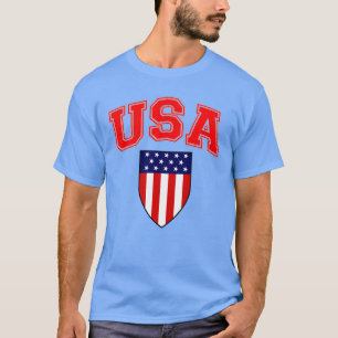 Patriotisches USA Amerikanisches Flaggen Schild T-Shirt