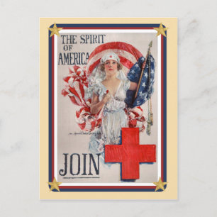 Patriotisches USA - Beitritt Rotes Kreuz Postkarte