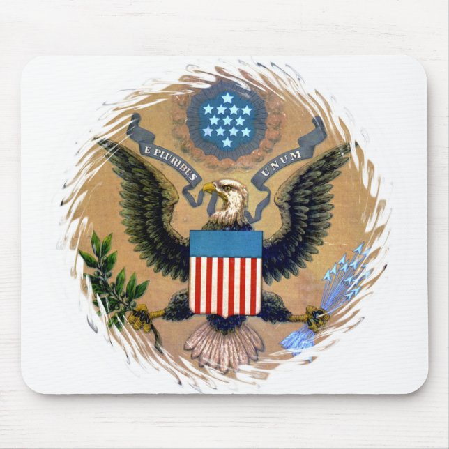 Patriotisches USA E Pluribus Unum Mousepad (Vorne)