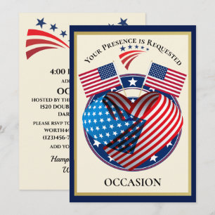 Patriotisches USA Einladung