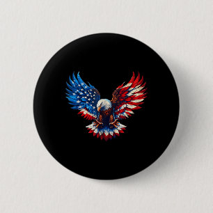 Patriotisches Usa-Flagge Dom-Vogel-Kunstwerk für M Button