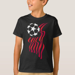 Patriotisches USA-Flagge-Fußballliebhaber für Frau T-Shirt