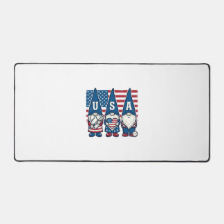Patriotisches USA-Gnom-Fahne Vintage-Vector-Design Schreibtischunterlage