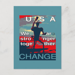 Patriotisches USA-Hoffnungsgrafik-Design Postkarte