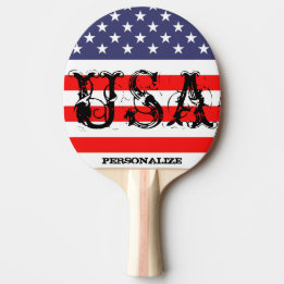 Patriotisches USA-Klingeln pong Paddel mit Tischtennis Schläger