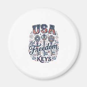 Patriotisches USA Lasst Freiheitsschlüssel Vektor- Magnet