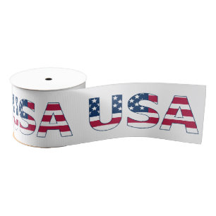 Patriotisches USA über amerikanischen Flaggenstrei Ripsband