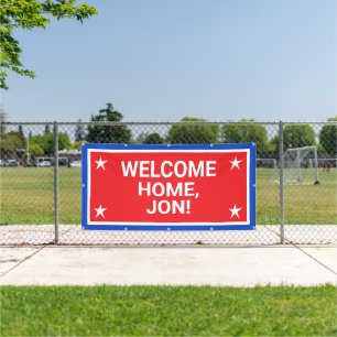 Patriotisches USA-Willkommensbanner zu Hause Banner