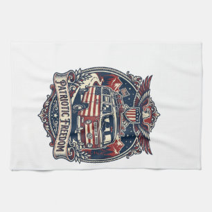 Patriotisches Van-Leben-Vektorgrafik-T-Shirt_1 Geschirrtuch