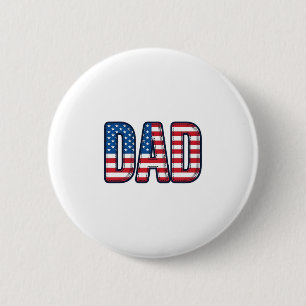 Patriotisches VATER-Vektor-Shirt-Design_1 Button