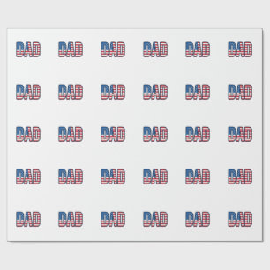 Patriotisches VATER-Vektor-Shirt-Design_1 Geschenkpapier