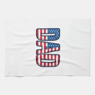 Patriotisches VATER-Vektor-Shirt-Design_1 Geschirrtuch