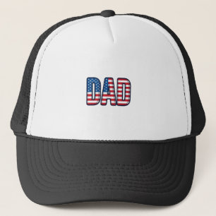 Patriotisches VATER-Vektor-Shirt-Design_1 Truckerkappe