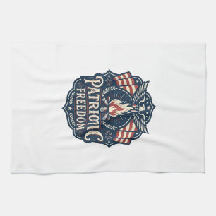 Patriotisches Vektorgrafik-T-Shirt zur Bonfire Nig Geschirrtuch