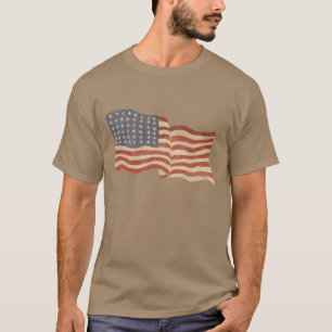 Patriotisches verblaßtes beunruhigtes Vintages de T-Shirt
