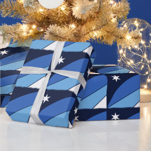 Patriotisches Verpackungspapier mit Flagge von Kol Geschenkpapier