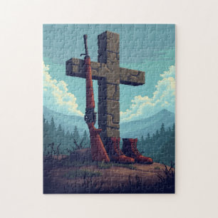 Patriotisches Versteckbild-Mosaik-Aktivitätsspiel  Puzzle