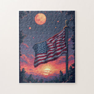 Patriotisches verstecktes Bild-Mosaik-Aktivitätssp Puzzle
