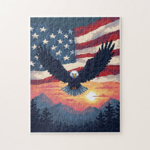 Patriotisches verstecktes Bild-Mosaik-Aktivitätssp Puzzle