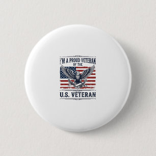 Patriotisches Veteran-Adler Vintage-Gravur-Shirt D Button