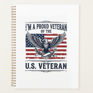 Patriotisches Veteran-Adler Vintage-Gravur-Shirt D Planer