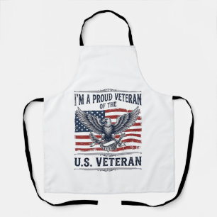 Patriotisches Veteran-Adler Vintage Gravur Shirt D Schürze