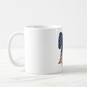 Patriotisches Vintage graviertes Bogen-Vektordesig Kaffeetasse