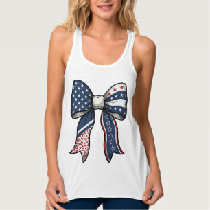 Patriotisches Vintage graviertes Bogen-Vektordesig Tank Top