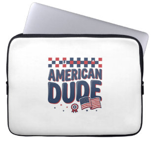 Patriotisches Vintage-Shirt-Design für amerikanisc Laptopschutzhülle
