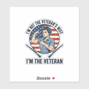 Patriotisches Vintage-Shirt mit Gravur für Frauen Aufkleber