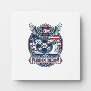 Patriotisches Vinyl-Sammler Vektorgrafik T-Shirt Fotoplatte