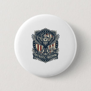 Patriotisches Vogelbeobachter-Vektorgrafik-T-Shirt Button