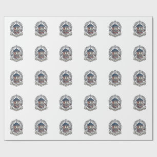 Patriotisches Vogelhäuschen-Vektorgrafik-T-Shirt_ Geschenkpapier