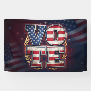 Patriotisches VOTE American Flag Typografie Design Banner