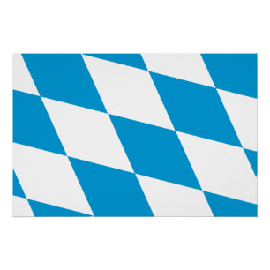 Patriotisches Wandplakat mit der Flagge Bayerns Poster