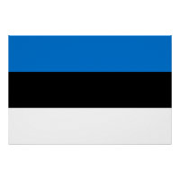 Patriotisches Wandplakat mit der Flagge Estlands