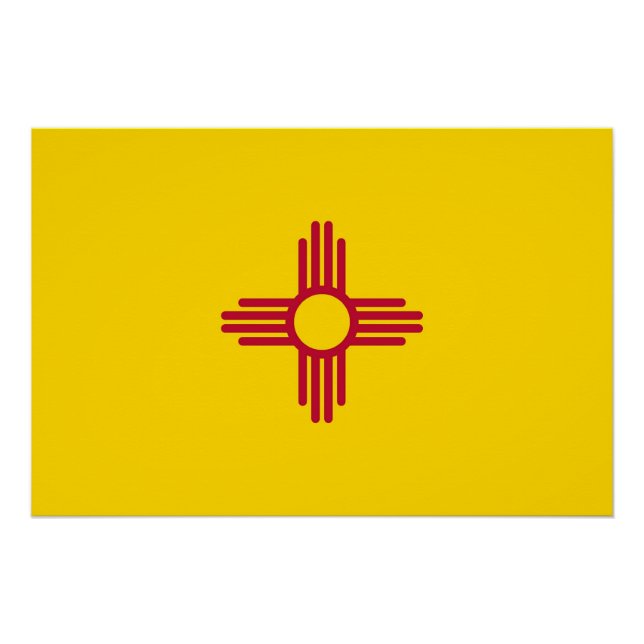 Patriotisches Wandplakat mit der Flagge New Mexico Poster (Vorderseite)