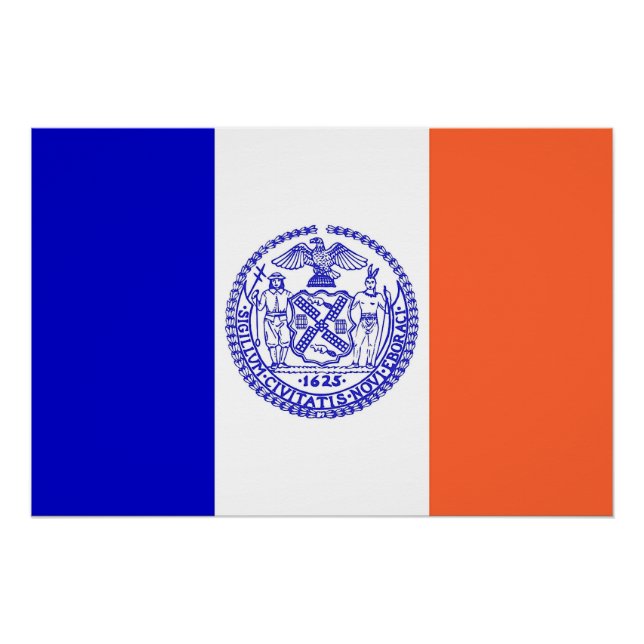 Patriotisches Wandplakat mit der Flagge von New Yo Poster (Vorderseite)