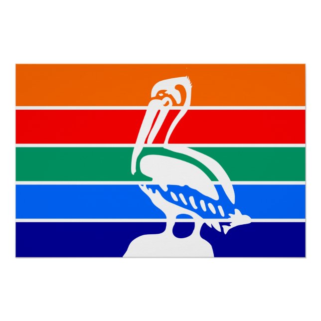 Patriotisches Wandplakat mit Fahne aus St. Petersb Poster (Vorderseite)