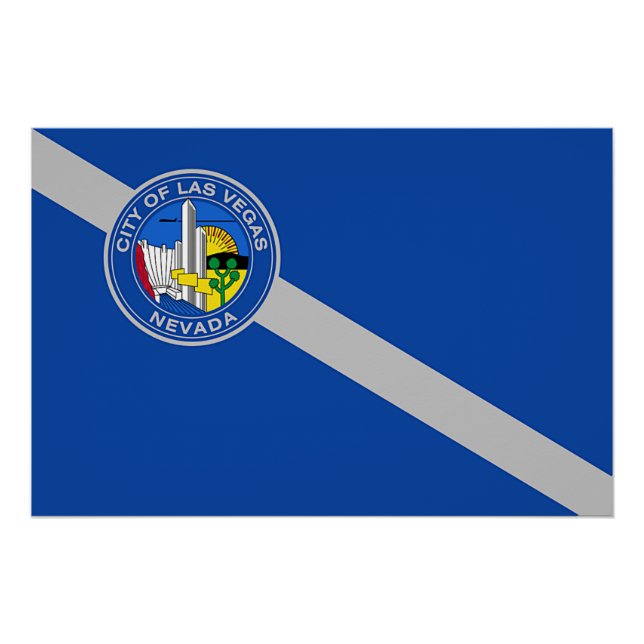 Patriotisches Wandplakat mit Fahne von Las Vegas Poster (Vorderseite)