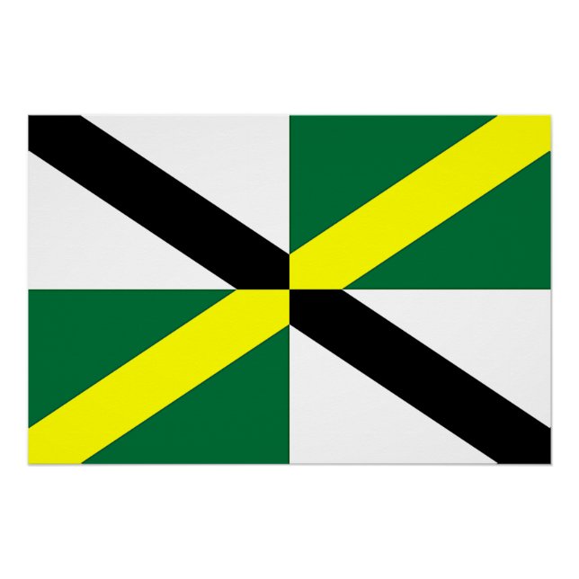 Patriotisches Wandplakat mit Fahne von Monterey Poster (Vorderseite)