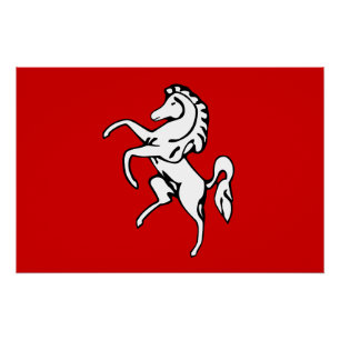 Patriotisches Wandplakat mit Flag Kent, England Poster