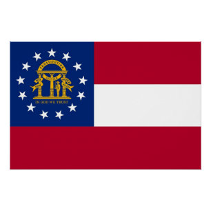 Patriotisches Wandplakat mit georgischer Flagge Poster