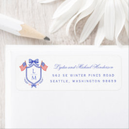 Patriotisches Wappen Hochzeit Rücksendeadresse