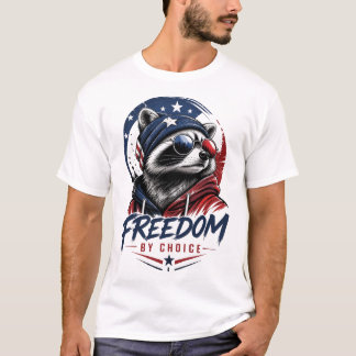 Patriotisches Waschbär-Freiheits-Grafikdesign T-Shirt