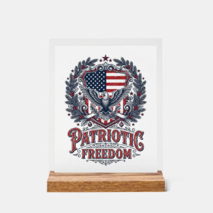 Patriotisches Weihnachten Vektorgrafik T-Shirt Acrylschild