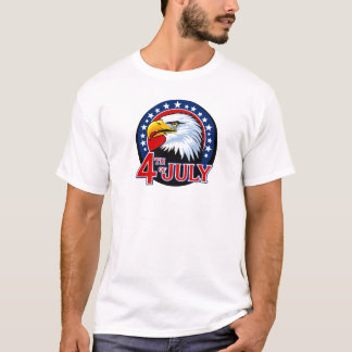 Patriotisches Weißkopfseeadler-T-Shirt zum 4. Juli T-Shirt